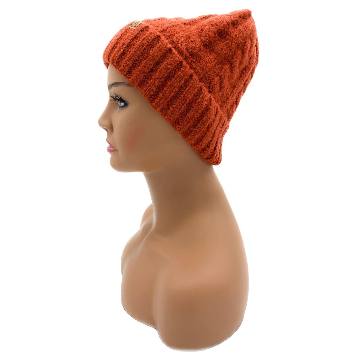 Empire Cove Winter Cable Knit Cuff Beanie-Black-