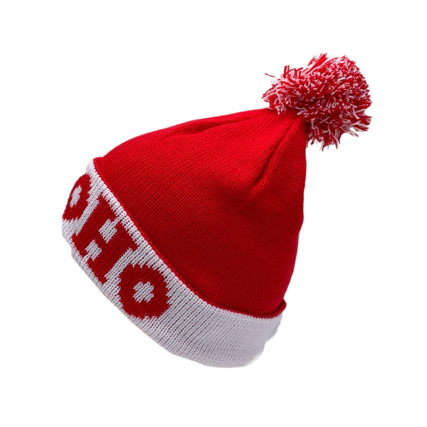 Empire Cove Winter Holiday Christmas Beanie with Yarn Pom Pom Holiday Gifts-Ho Ho Ho-