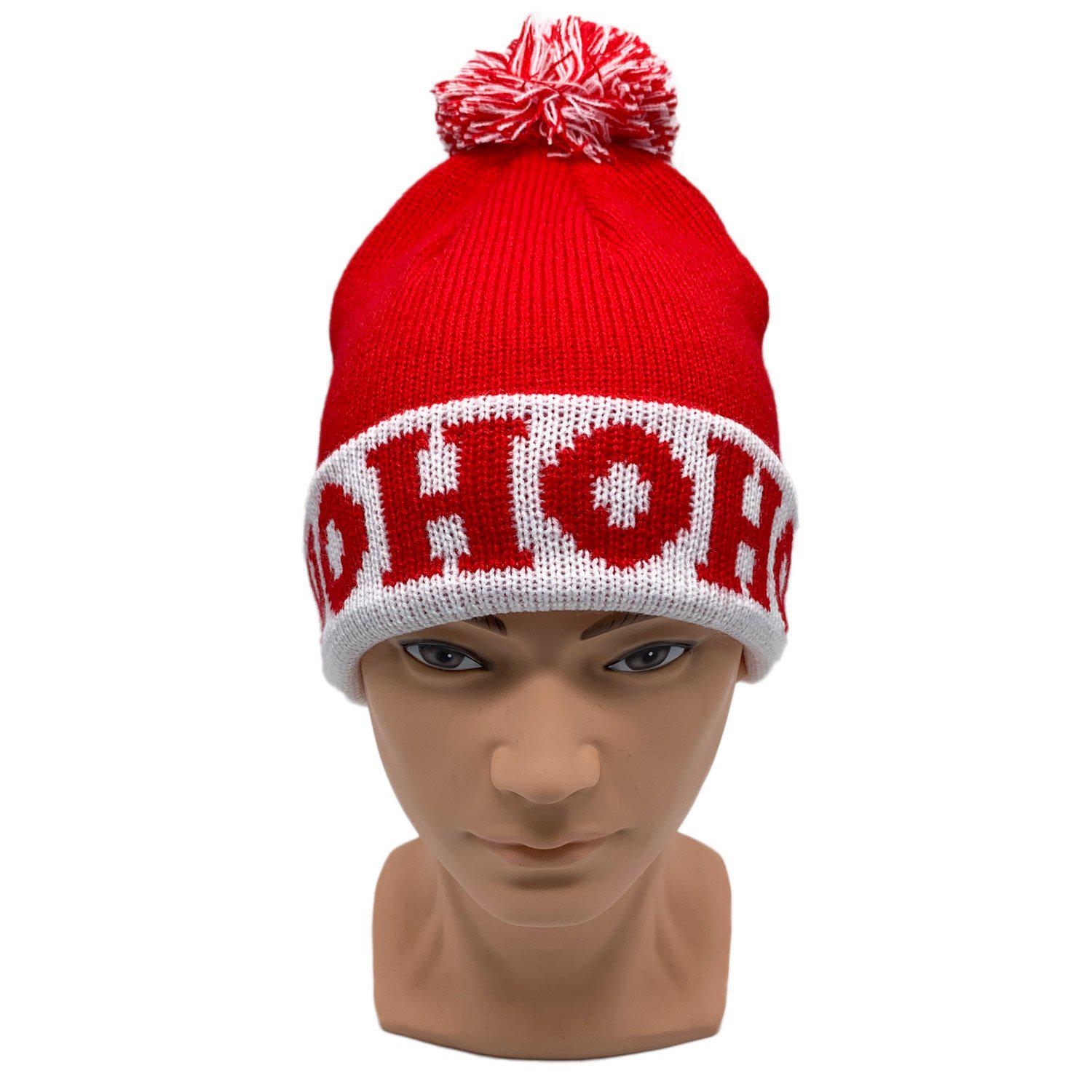 Empire Cove Winter Holiday Christmas Beanie with Yarn Pom Pom Holiday Gifts-Ho Ho Ho-