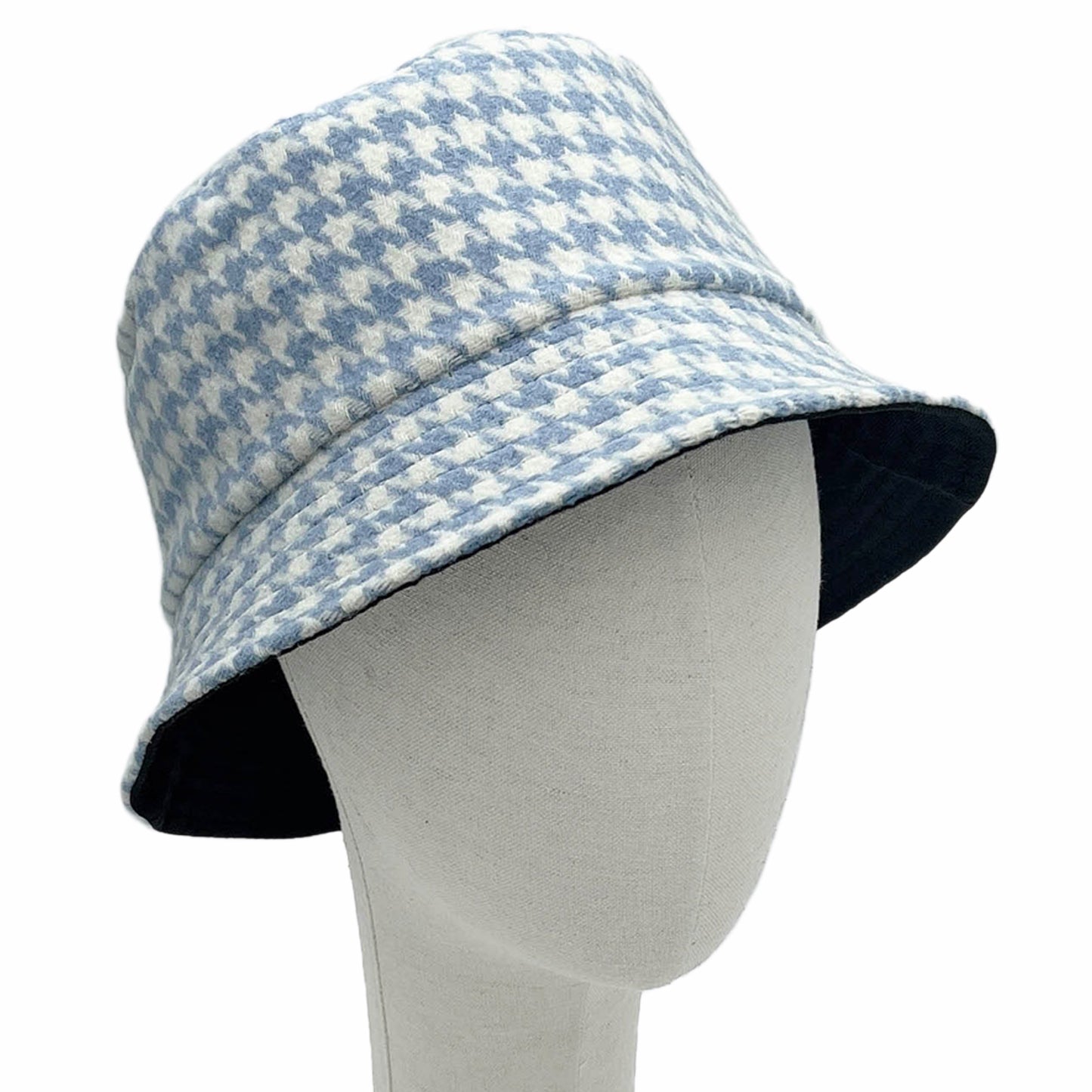 Empire Cove Womens Houndstooth Print Bucket Hat Fishermans-Beige-
