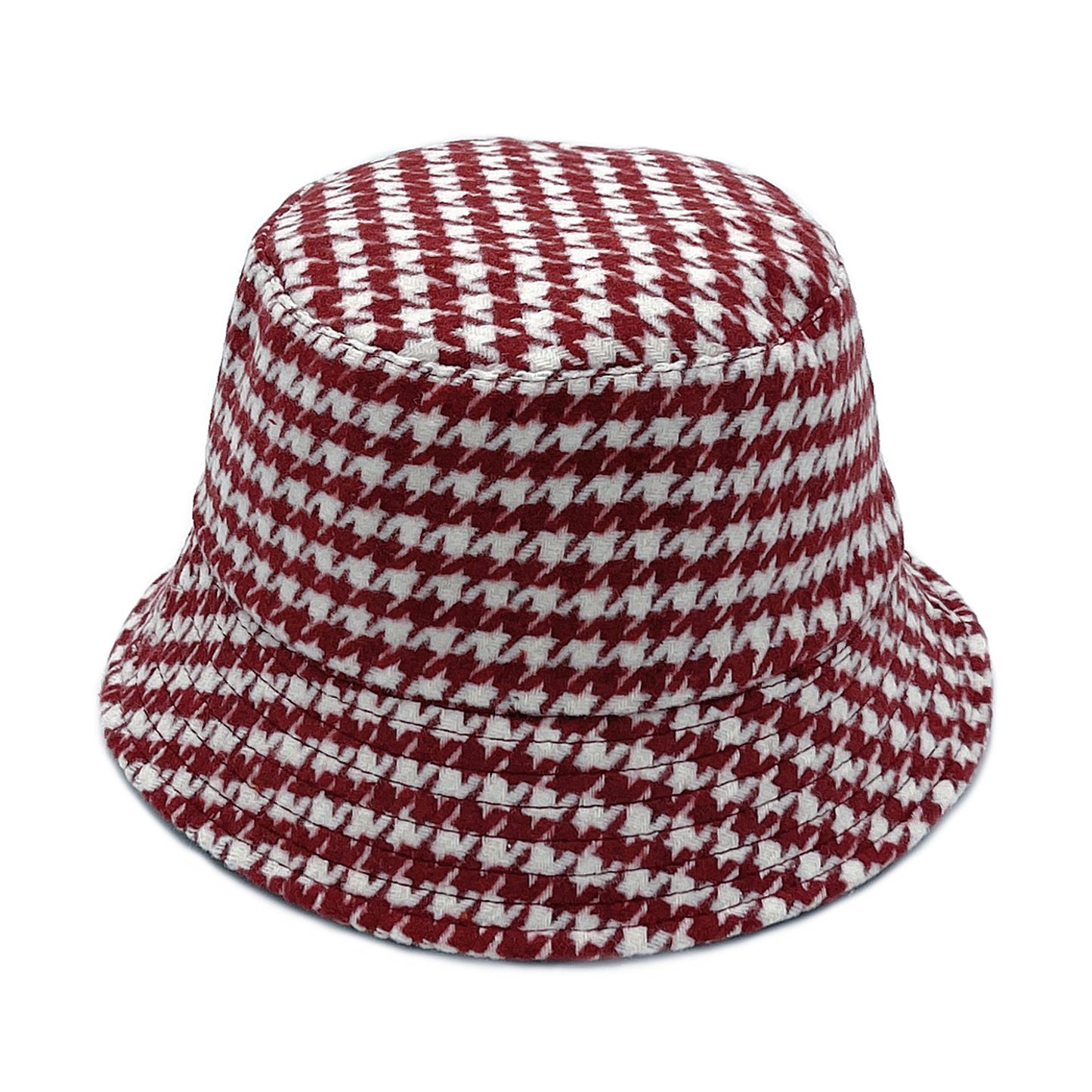 Empire Cove Womens Houndstooth Print Bucket Hat Fishermans-Beige-