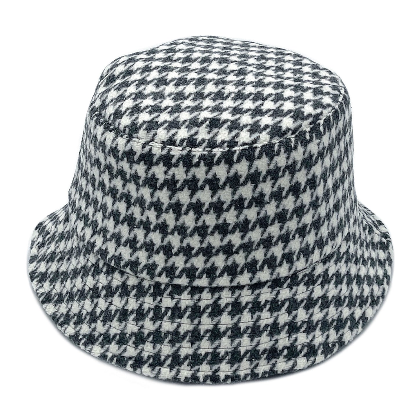 Empire Cove Womens Houndstooth Print Bucket Hat Fishermans-Beige-