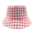 Empire Cove Checkered Tile Bucket Hat Reversible Fisherman Cap Women Men-Pink-