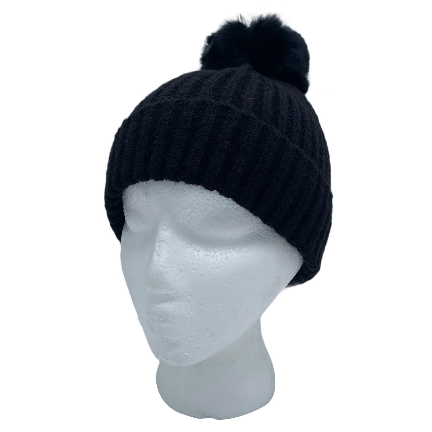 Empire Cove Winter Kids Boys Girls Cable Knit Cuff Beanie with Pom Pom-Beige-
