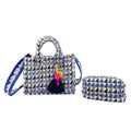 Empire Cove Stylish Mini Tote Bags with Tassels Purse Handbags Satchel Bag-Denim-