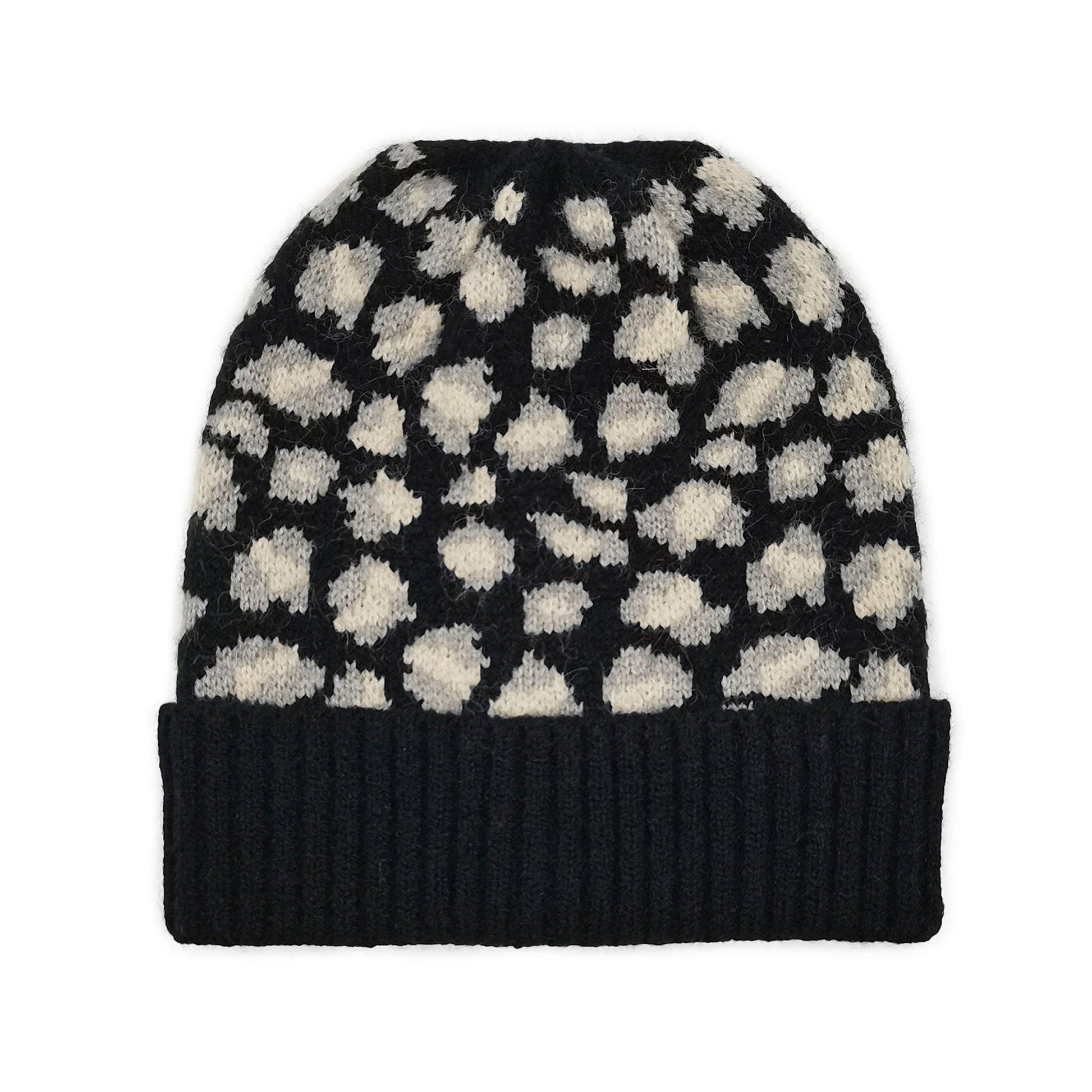 Empire Cove Winter Knit Ribbed Leopard Cuff Beanie-Mustard-