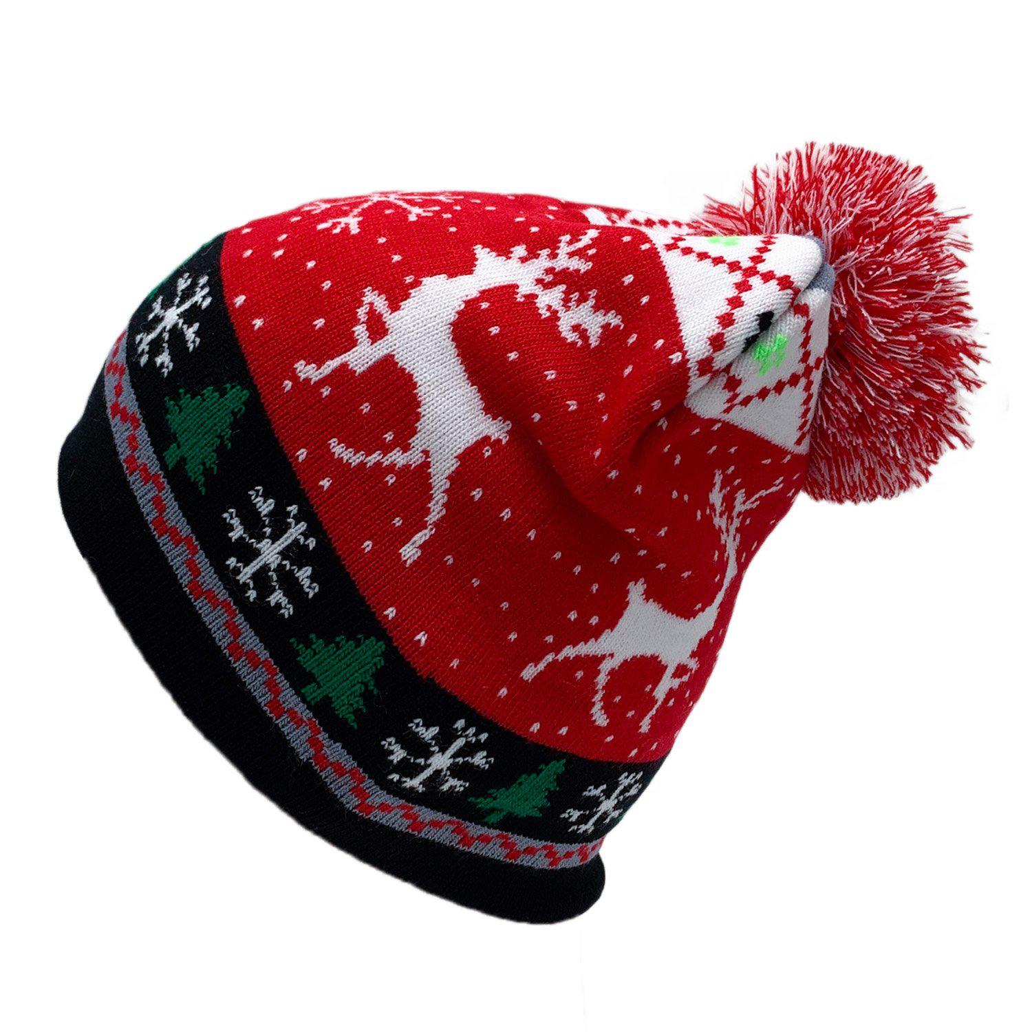 Empire Cove Winter Holiday Christmas Beanie with Yarn Pom Pom Holiday Gifts-Ho Ho Ho-