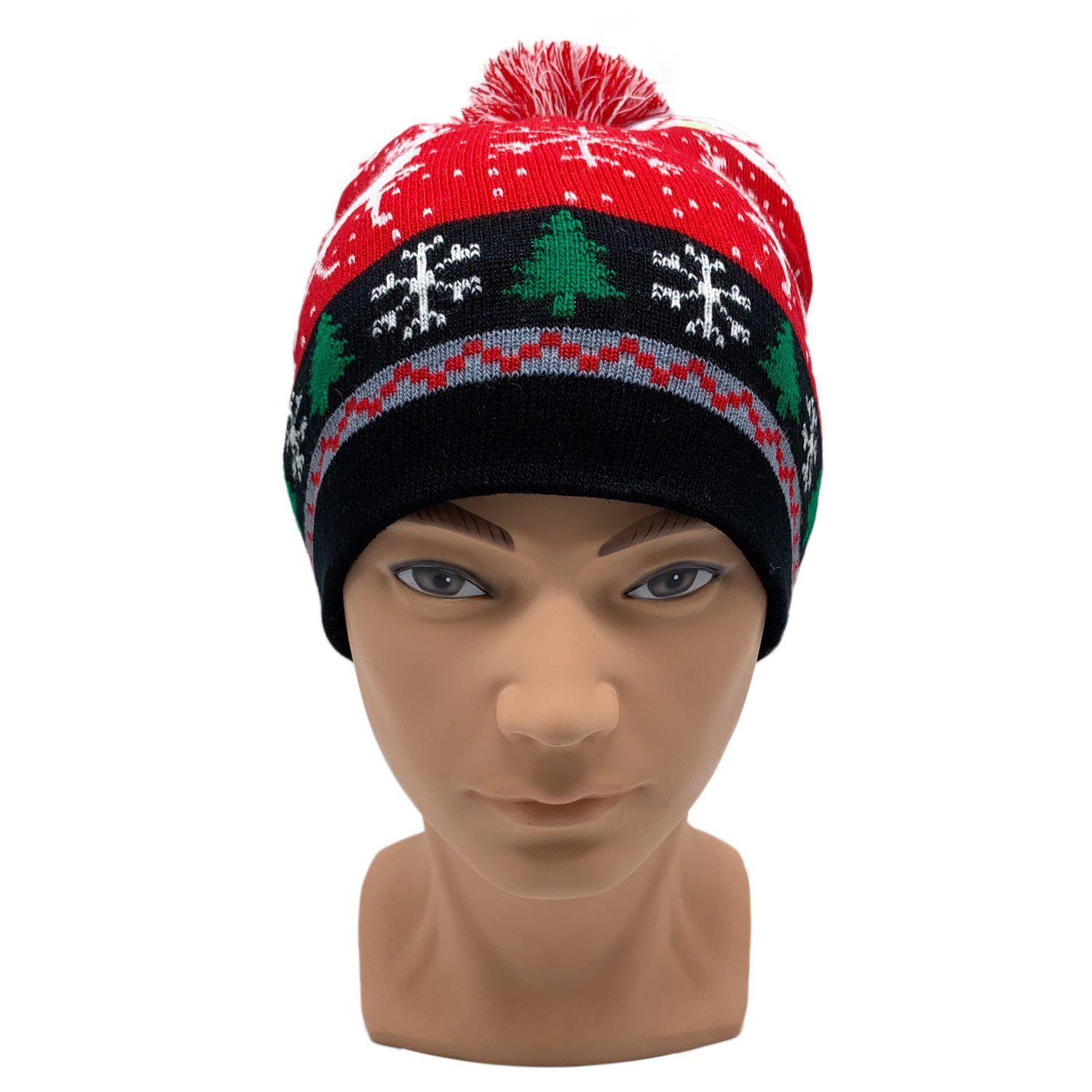 Empire Cove Winter Holiday Christmas Beanie with Yarn Pom Pom Holiday Gifts-Ho Ho Ho-