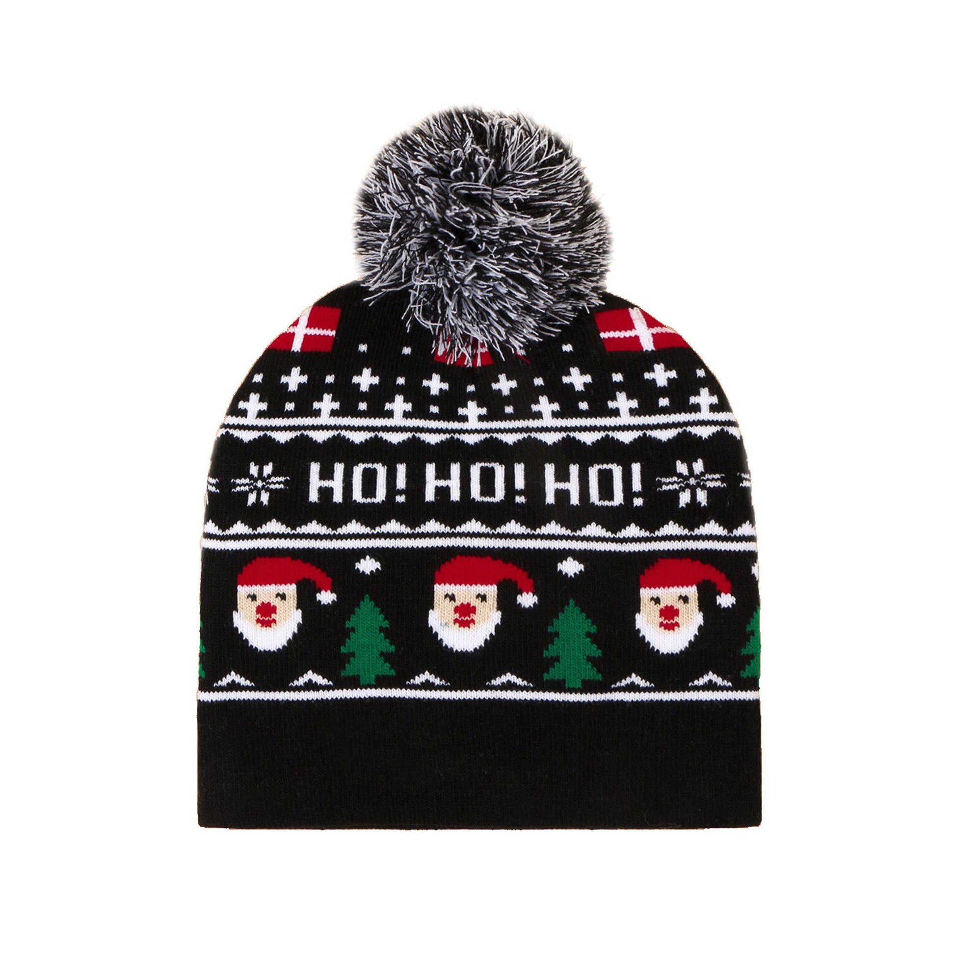 Empire Cove Winter Holiday Christmas Beanie with Yarn Pom Pom Holiday Gifts-Ho Ho Ho-