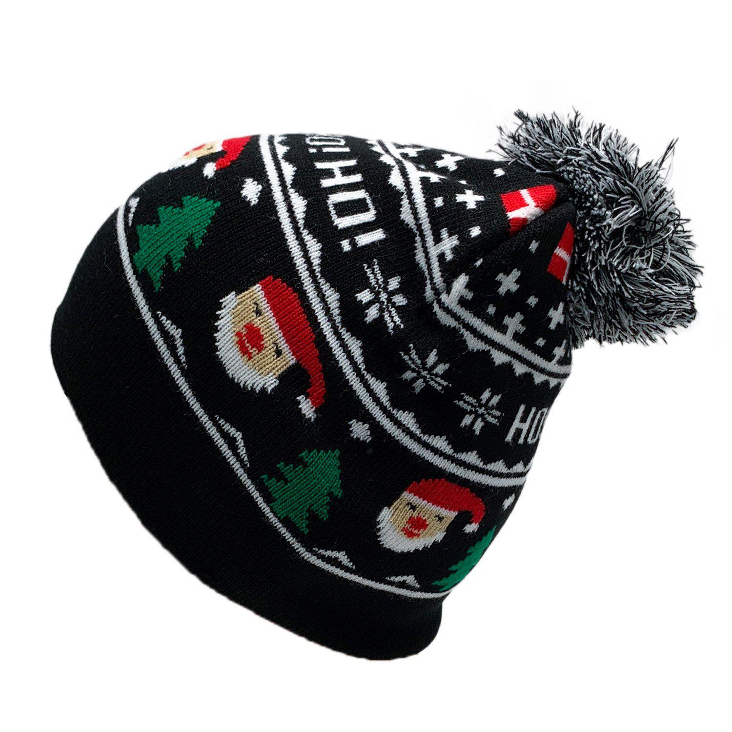Empire Cove Winter Holiday Christmas Beanie with Yarn Pom Pom Holiday Gifts-Ho Ho Ho-
