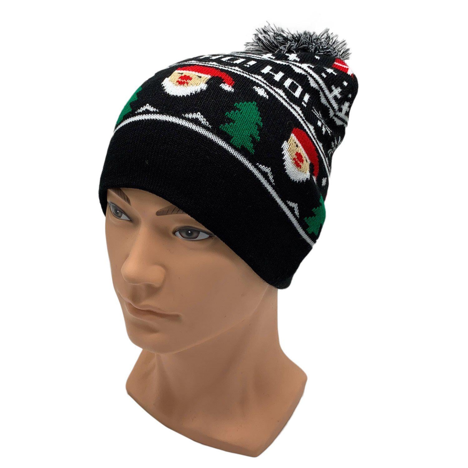 Empire Cove Winter Holiday Christmas Beanie with Yarn Pom Pom Holiday Gifts-Ho Ho Ho-