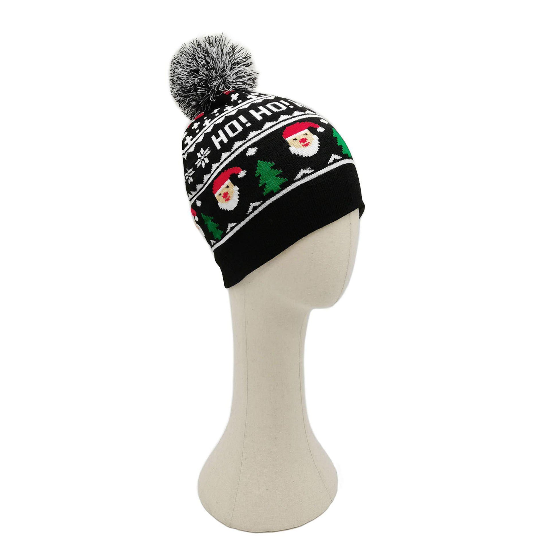 Empire Cove Winter Holiday Christmas Beanie with Yarn Pom Pom Holiday Gifts-Ho Ho Ho-