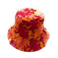 Empire Cove Tie Dye Ice Crumple Bucket Hat Reversible Fisherman Cap Women Men-Orange-
