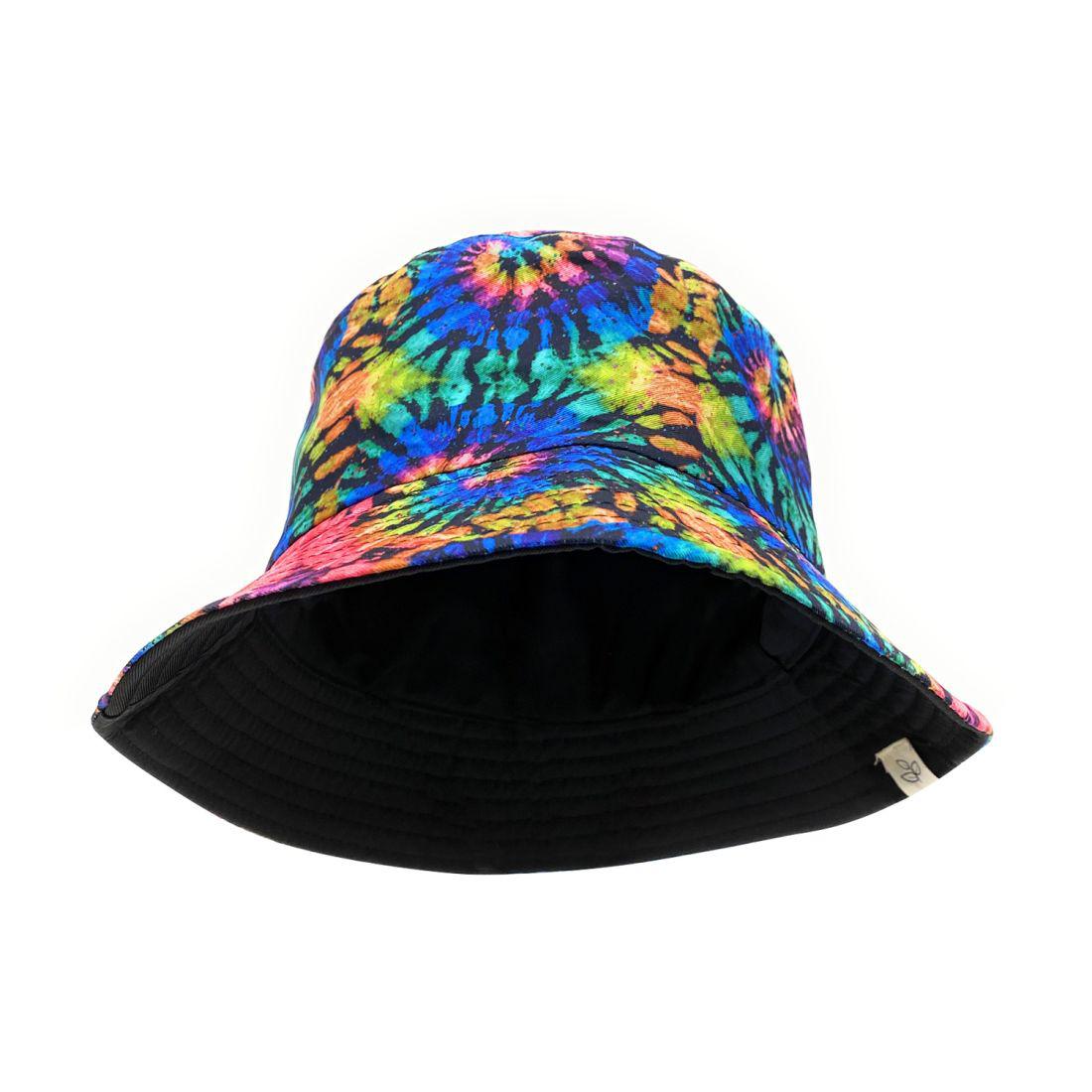 Empire Cove Tie Dye Ice Crumple Bucket Hat Reversible Fisherman Cap Women Men-Purple-