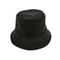 Empire Cove Terry Cloth Bucket Hat Fisherman Cap Women Men Summer Beach Sun Hat-Black-
