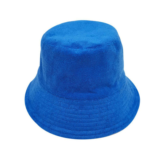 Empire Cove Terry Cloth Bucket Hat Fisherman Cap Women Men Summer Beach Sun Hat-Blue-