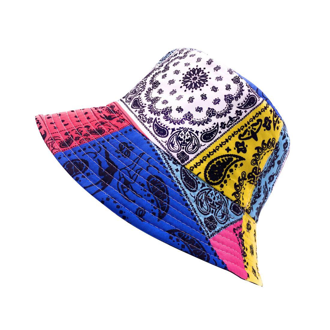 Empire Cove Paisley Bandana Design Bucket Hat Reversible Fisherman Cap Women Men-Mint-