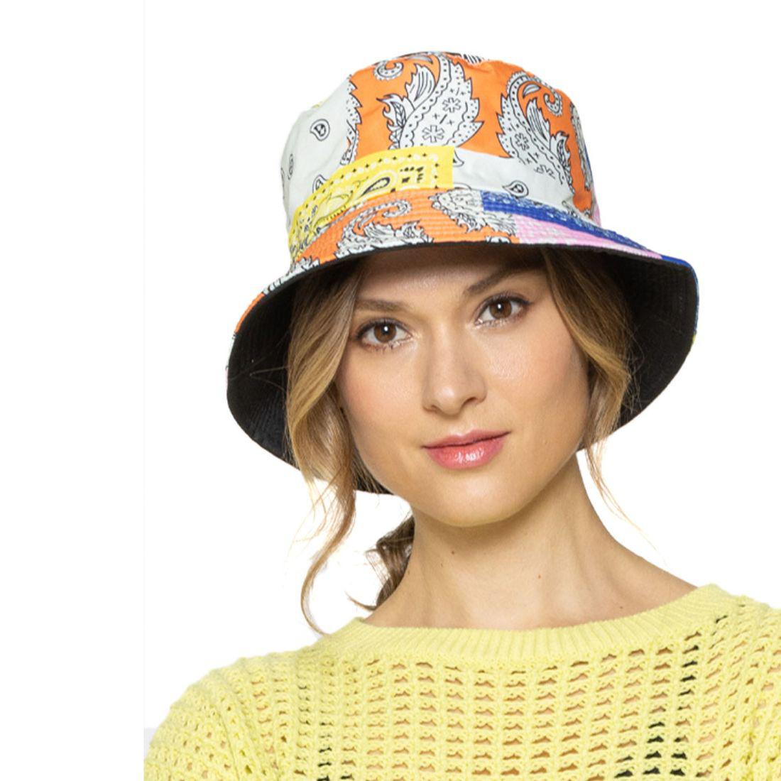 Empire Cove Paisley Bandana Design Bucket Hat Reversible Fisherman Cap Women Men-Mint-