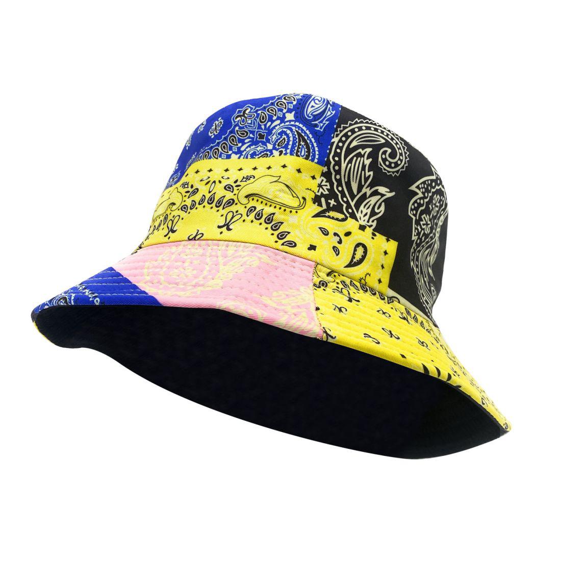 Empire Cove Paisley Bandana Design Bucket Hat Reversible Fisherman Cap Women Men-Mint-