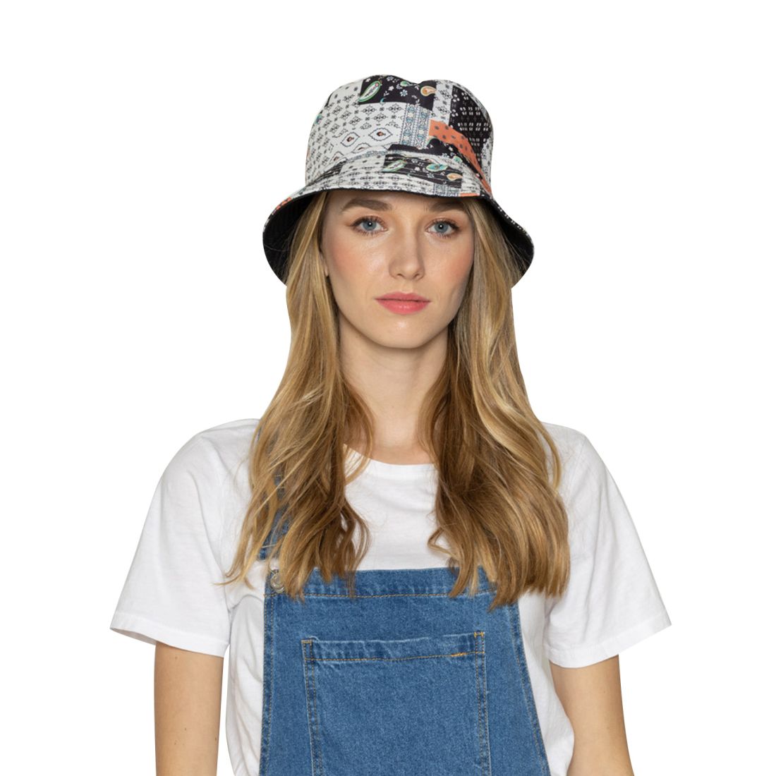 Empire Cove Paisley Bandana Design Bucket Hat Reversible Fisherman Cap Women Men-Mint-