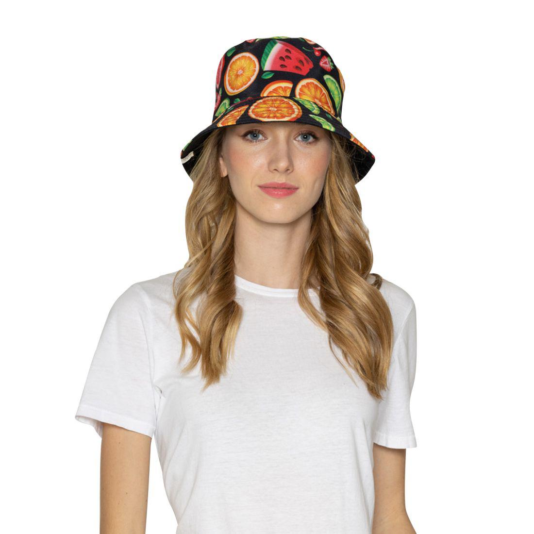 Empire Cove Fruit Print Bucket Hat Reversible Fisherman Cap Women Men Summer-Watermelon Green-