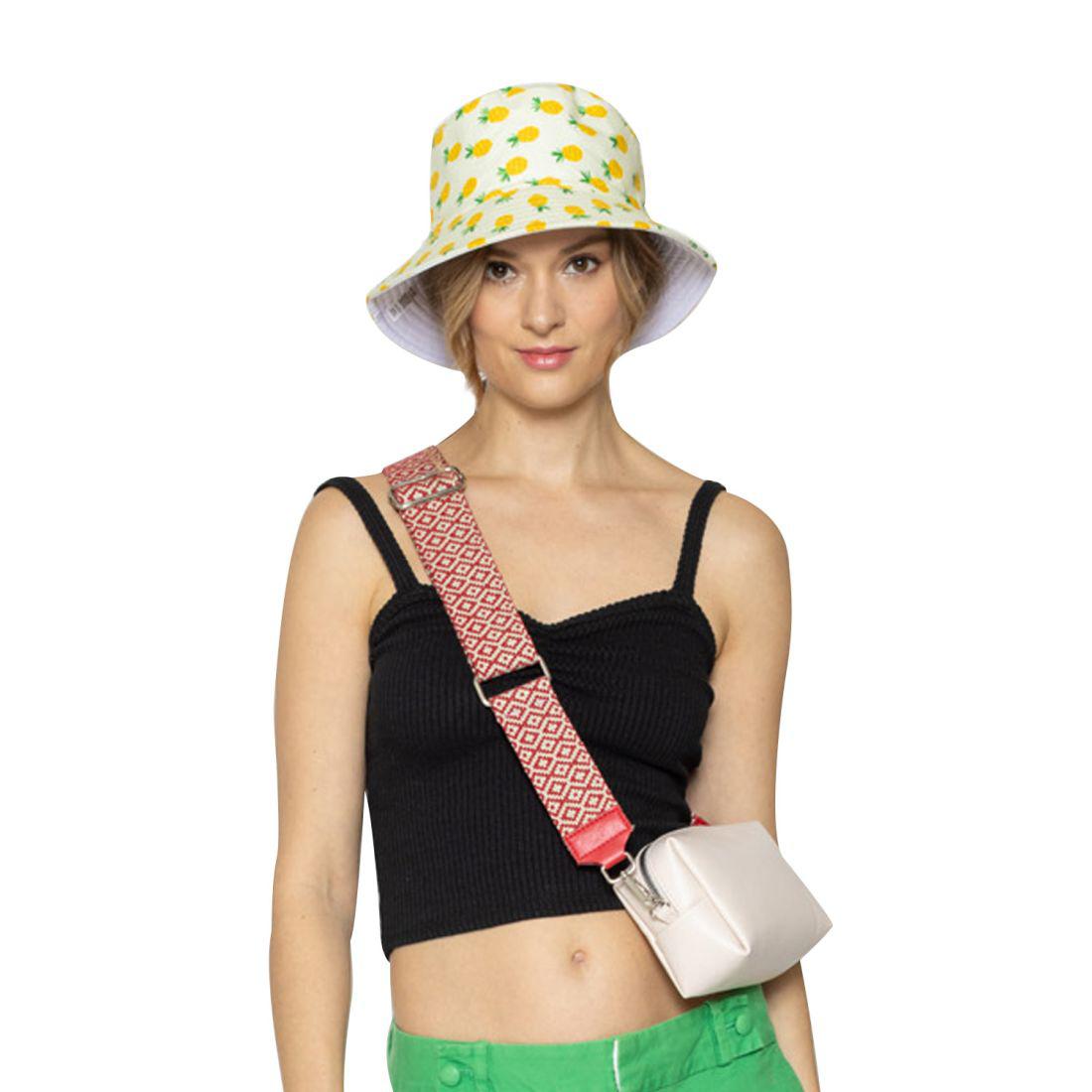Empire Cove Fruit Print Bucket Hat Reversible Fisherman Cap Women Men Summer-Watermelon Green-