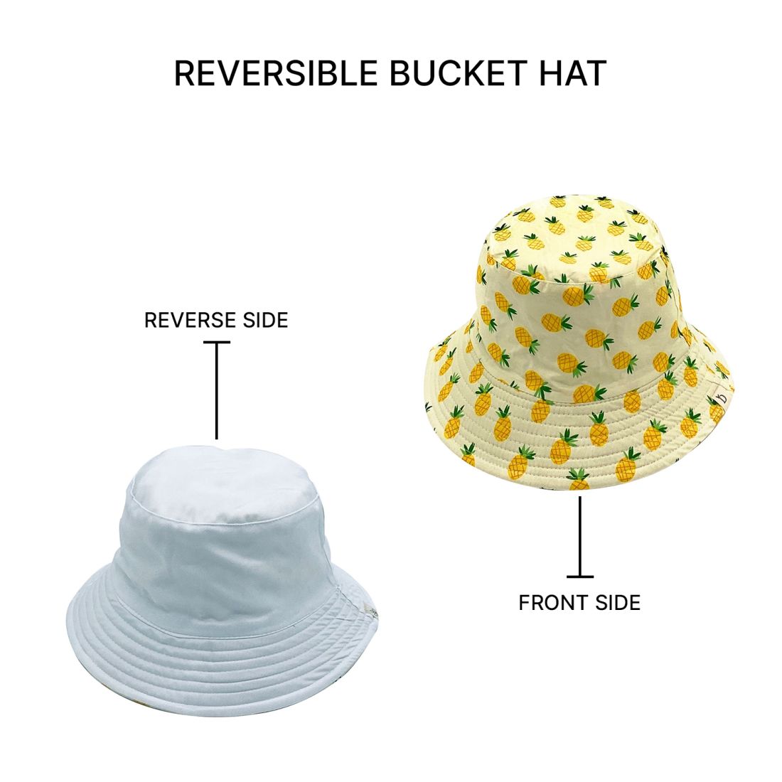 Empire Cove Fruit Print Bucket Hat Reversible Fisherman Cap Women Men Summer-Watermelon Green-