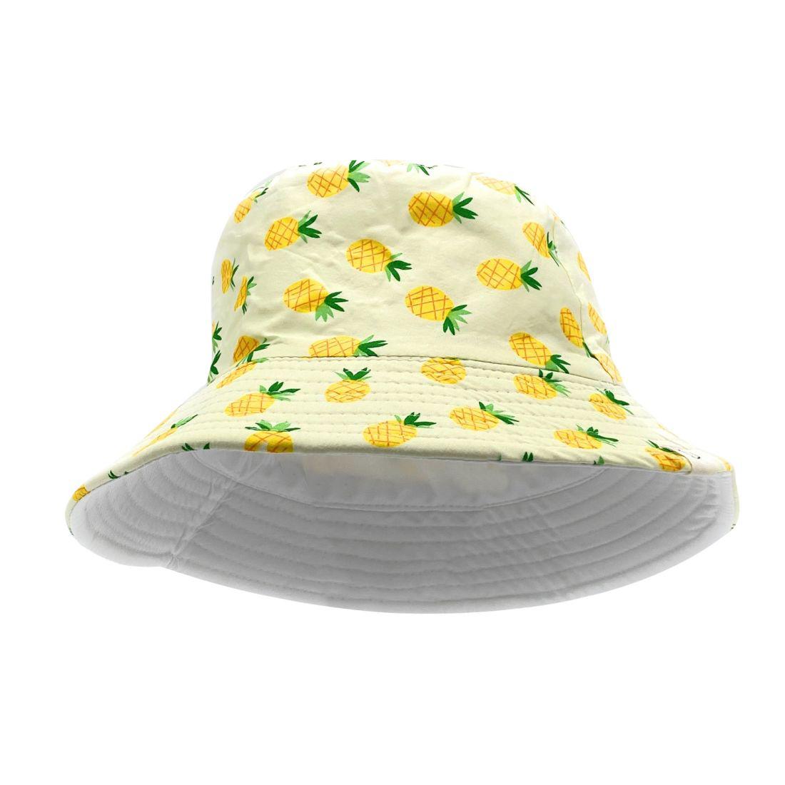 Empire Cove Fruit Print Bucket Hat Reversible Fisherman Cap Women Men Summer-Watermelon Green-