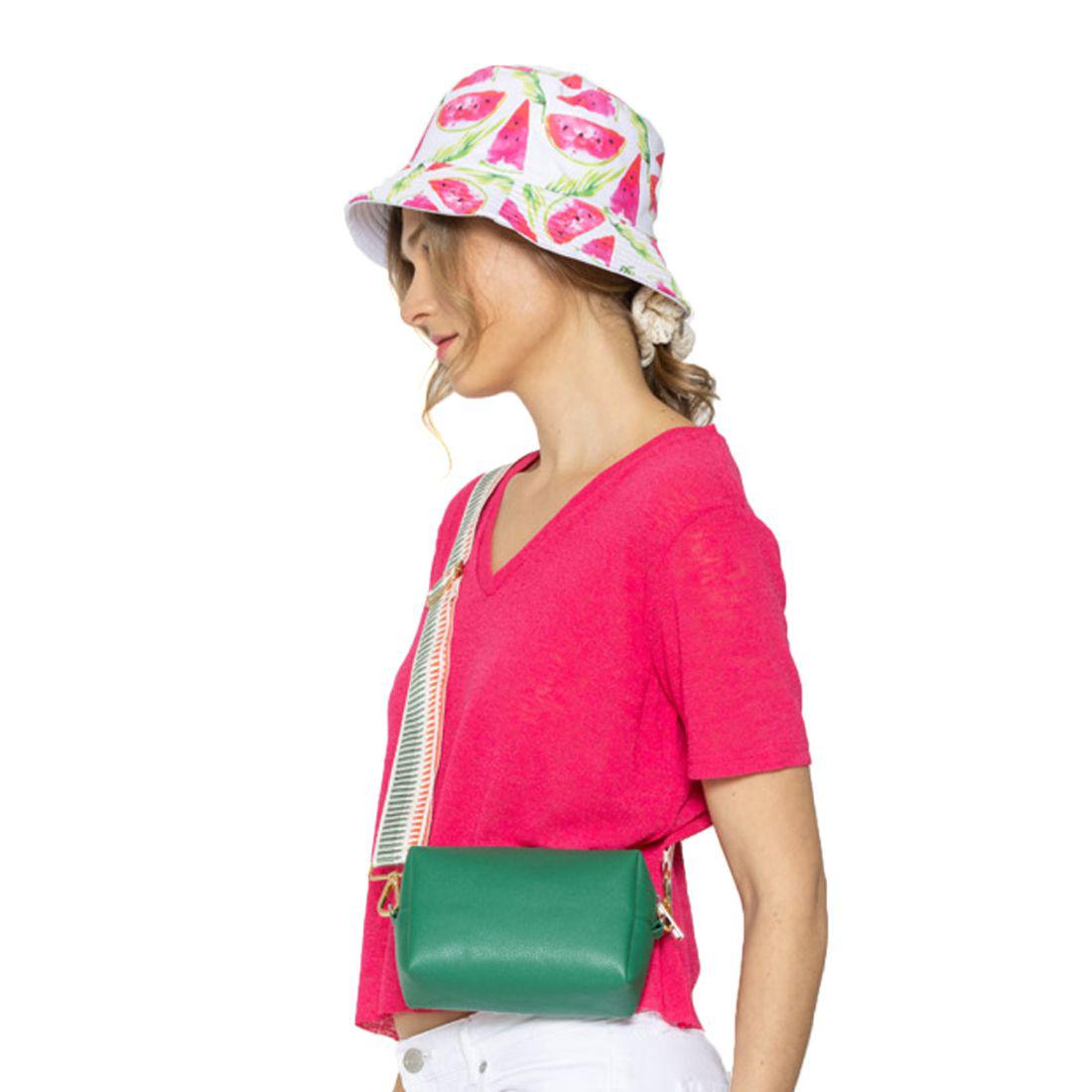 Empire Cove Fruit Print Bucket Hat Reversible Fisherman Cap Women Men Summer-Watermelon Green-
