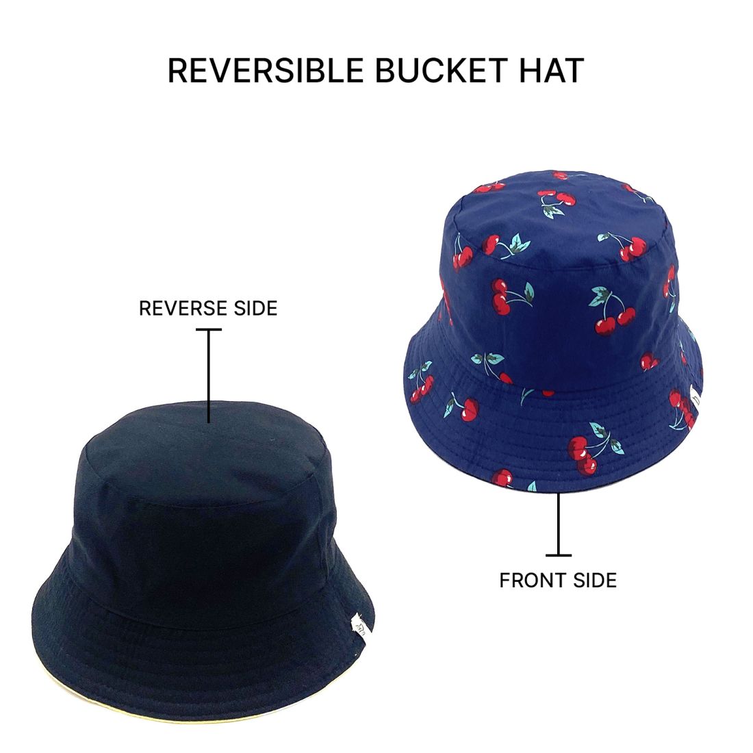 Empire Cove Fruit Print Bucket Hat Reversible Fisherman Cap Women Men Summer-Watermelon Green-