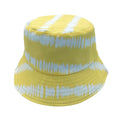 Empire Cove Tie Dye Stripes Bucket Hat Reversible Fisherman Cap Women Men Summer-Yellow-