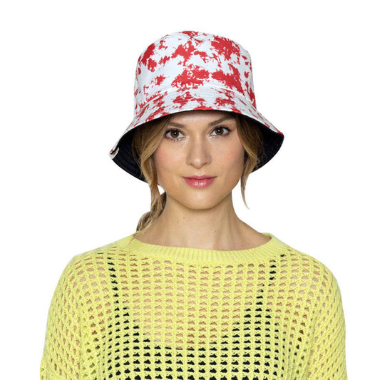 Empire Cove Paint Splash Bucket Hat Reversible Fisherman Cap Women Men Summer-Red-