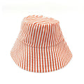 Empire Cove Stripe Terry Cloth Bucket Hat Fisherman Cap Women Men Summer Sun Hat-Orange-