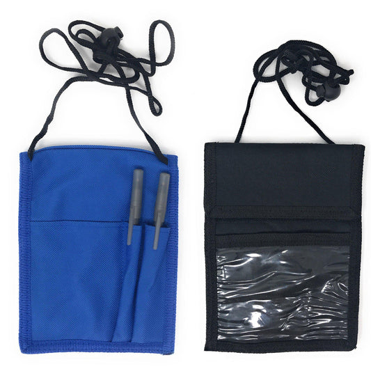 Lot of 5 Badges ID Card w/Pen Holders Conference Shows Meetings 420D Nylon-