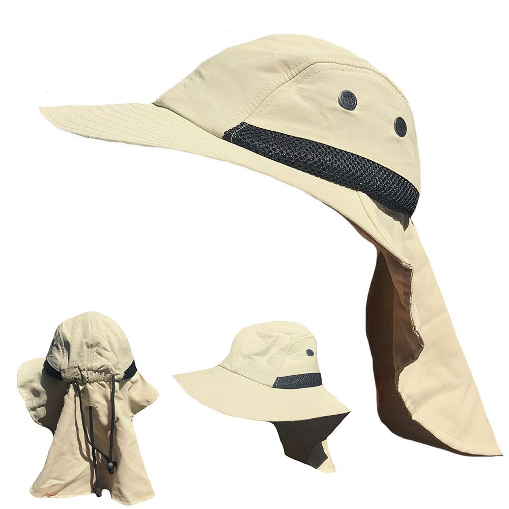 Visor Sun Hats Caps Long Flap Neck Cover Bucket Boonie Fishing Golf Beach Summer-