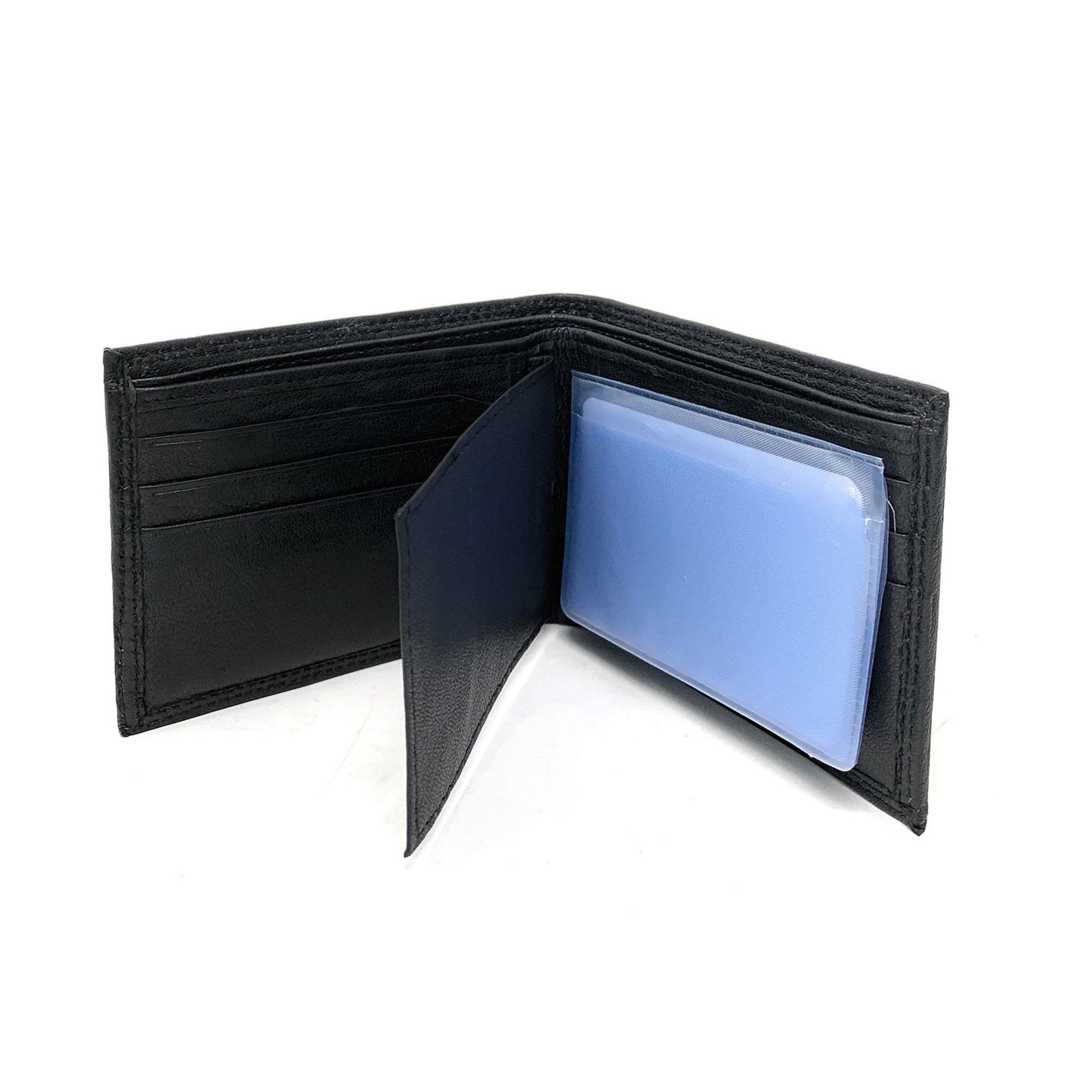 Empire Cove VIP Classic Genuine Leather Slim Bifold Wallets Side Flip ID-Black-