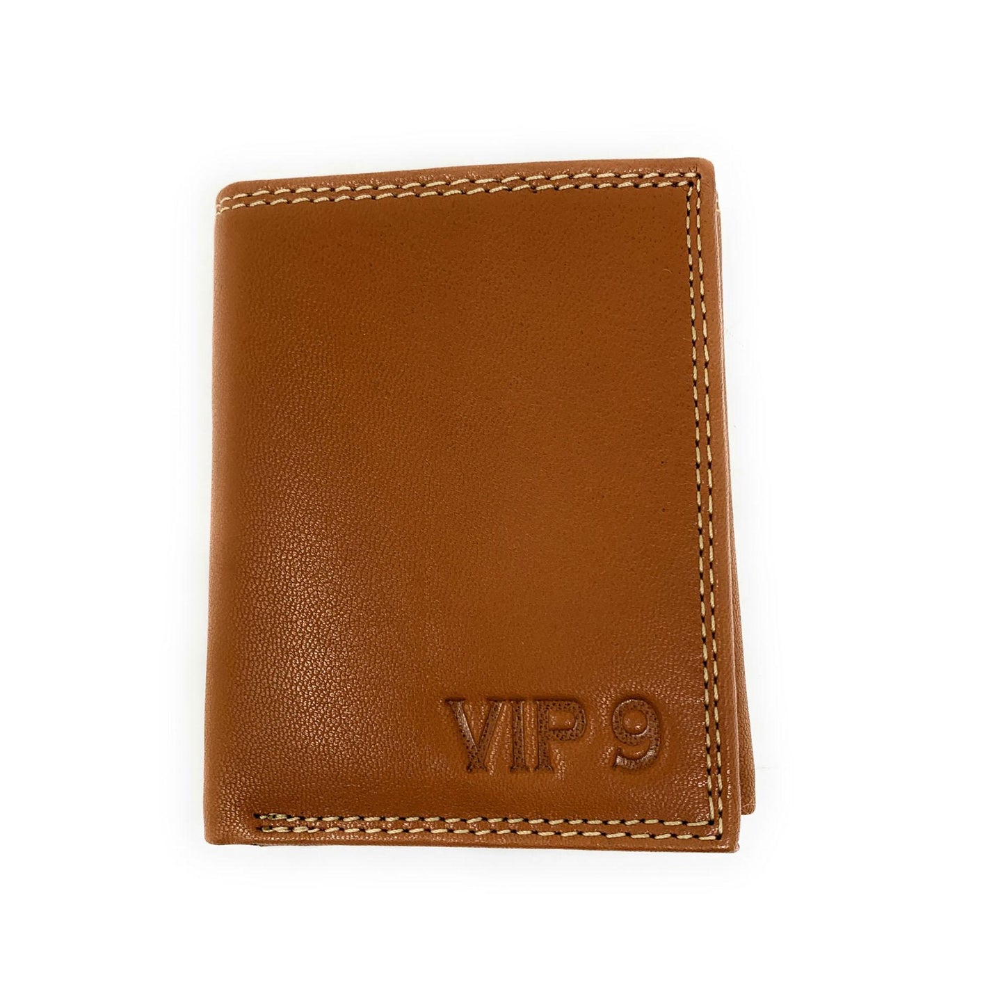 Empire Cove VIP Classic Genuine Leather Slim Trifold Wallets Cash Card ID Slots-Black-