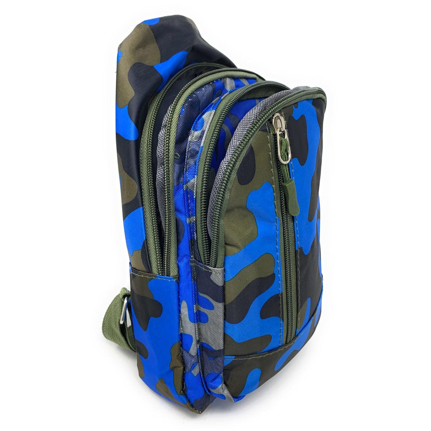 Empire Cove Camo Chest Crossbody Sling Shoulder Bag Backpack-Blue-