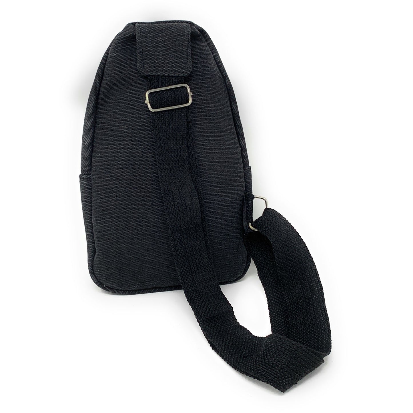 Empire Cove Canvas Cotton Crossbody Sling Bag Backpack Chest Shoulder Bag-Black-
