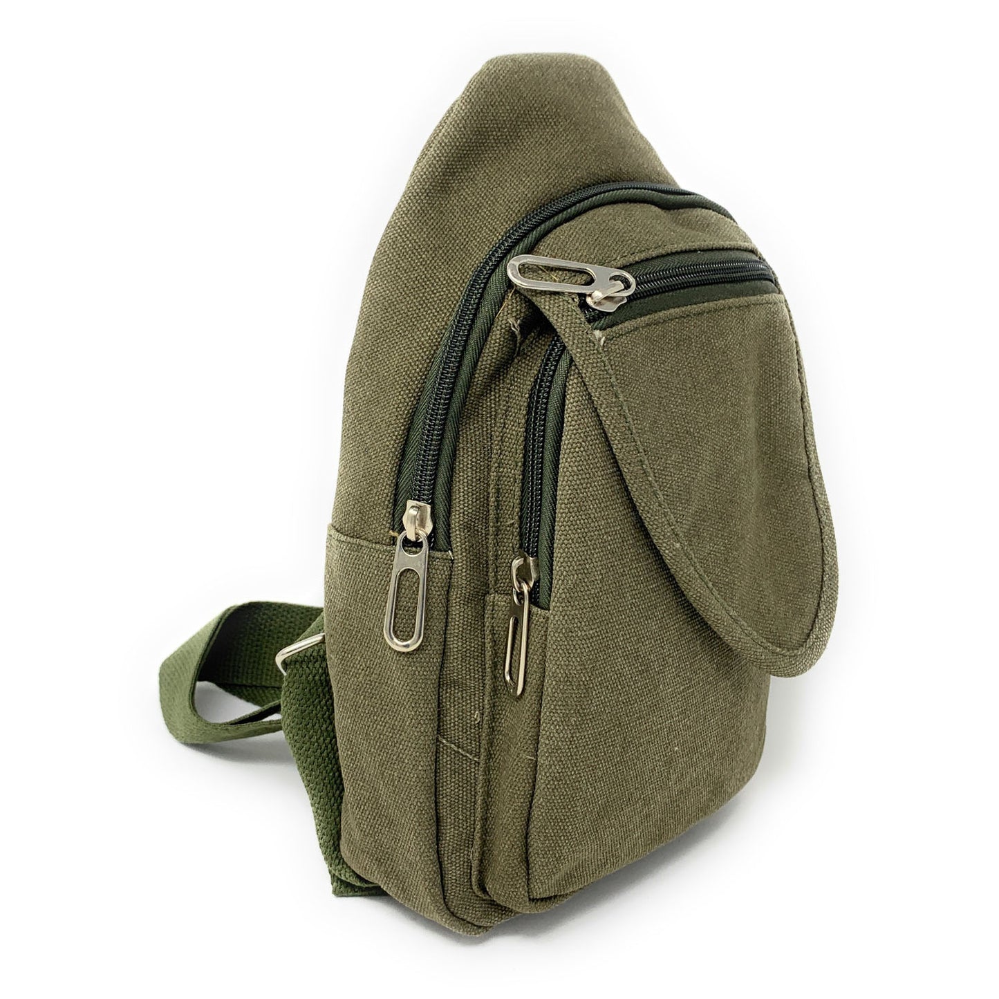 Empire Cove Canvas Cotton Crossbody Sling Bag Backpack Chest Shoulder Bag-Black-