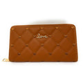 Empire Cove Stylish Fashionable Quilted Love Heart Zip Wallets Womens Teens-Light Brown-