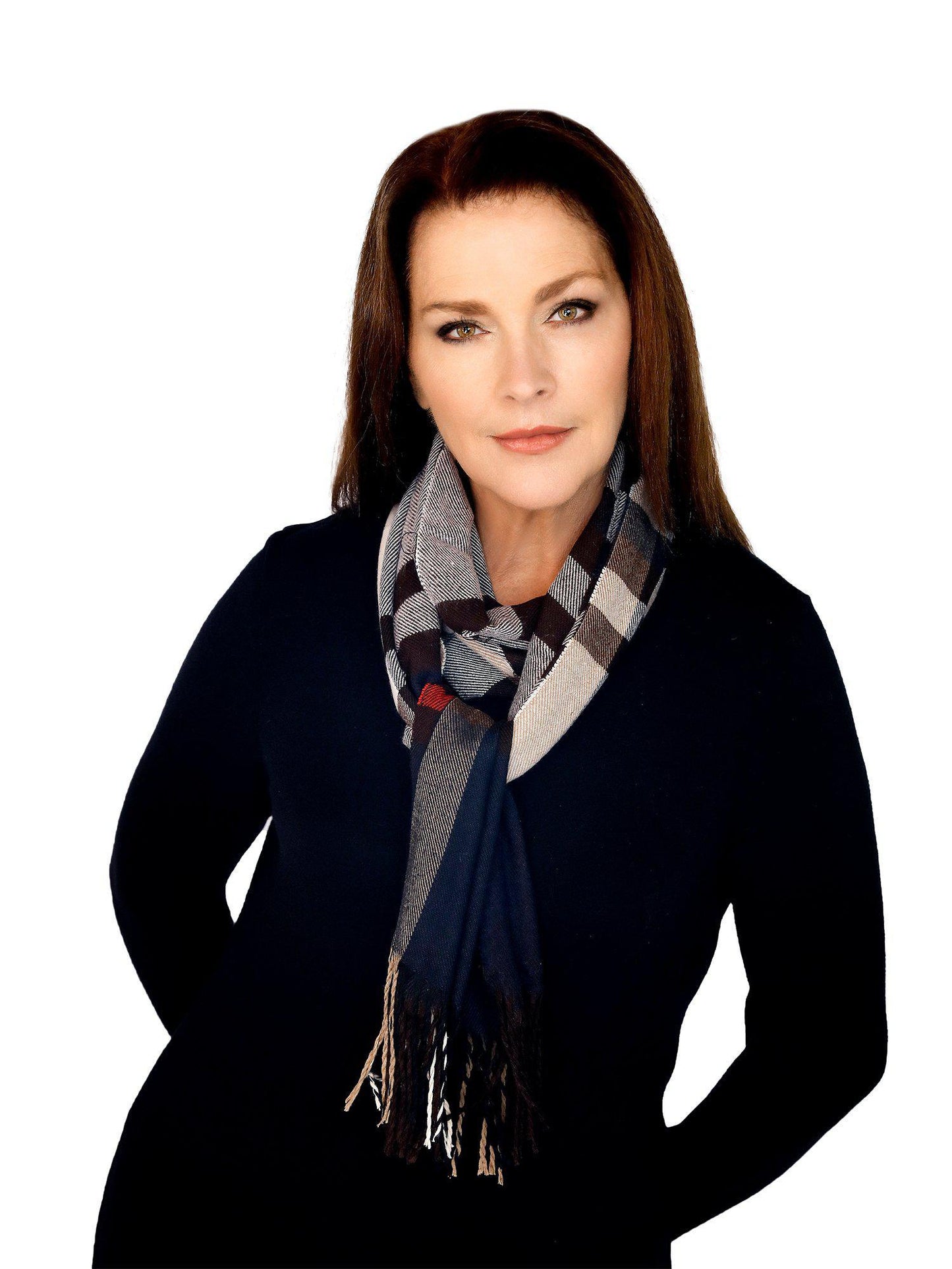 Casaba Warm Winter Scarves Scarf Wraps Classic Plaid Womens Mens Unisex-Wine Plaid Classic-