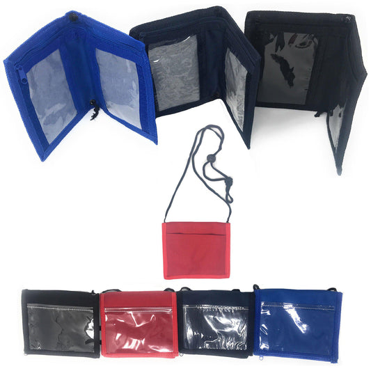 5 Conference Badges Id Card Holders Bi Fold Trade Show Wallets Wholesale Bulk-