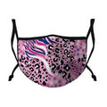 Casaba Fashion Face Masks Cotton Poly Adjustable Washable Reusable Double Layer-Pink Leopard-