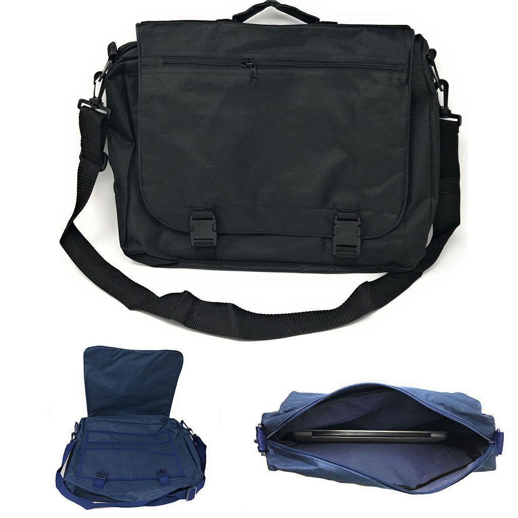 1 Dozen Expandable Portfolio Messenger Shoulder Bag Bags Brief Case Wholesale-BLACK-