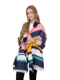 Casaba Stylish Blanket Scarves Wraps Shawls Heavy Warm for Winter Womens Mens Unisex-Multi-Cozy-Plaid-