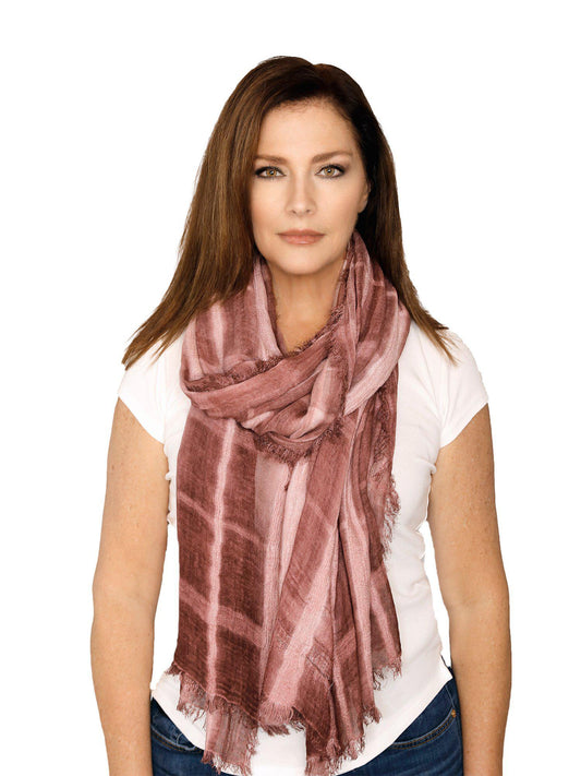 Casaba Womens Cotton Classy Sheer Scarves Scarf Shawls Light Wrap-Purple-