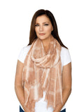 Casaba Womens Cotton Classy Sheer Scarves Scarf Shawls Light Wrap-Pink-