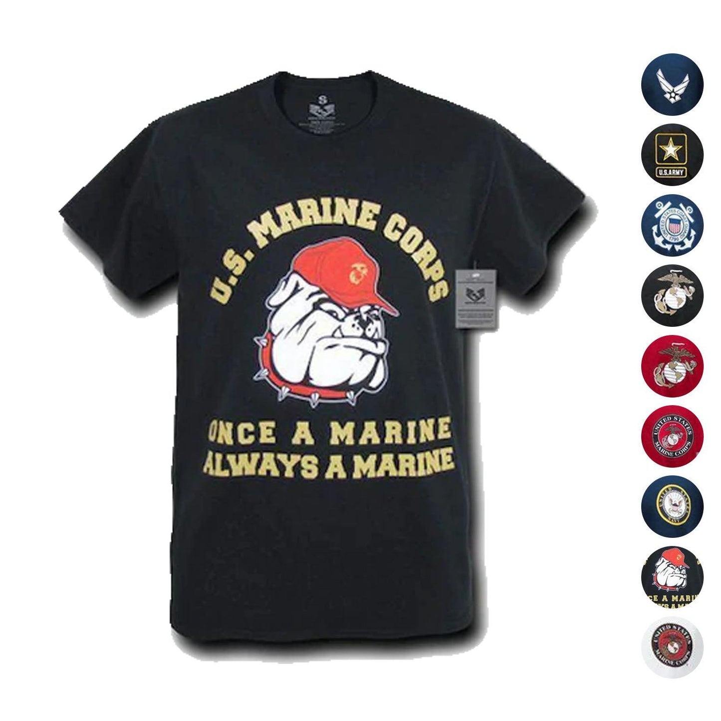 US Military Army Air Force USmc Marines Coast Guard Navy T-Shirt T-Shirts Tees-Air Force - Navy-Small-S26