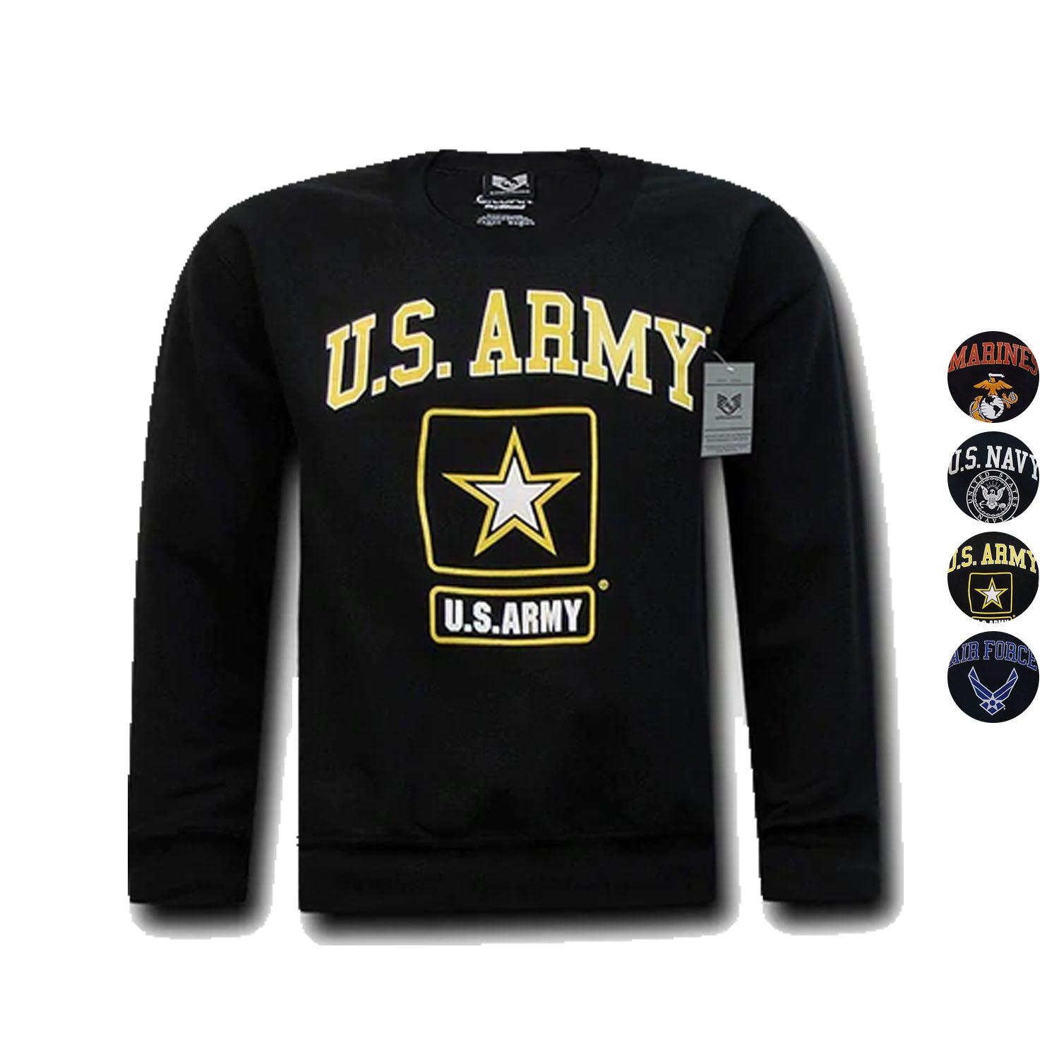 Rapid Dominance Crewneck Sweatshirt Pullover Long Sleeve Military Navy T-Shirts Tees!!-Air Force - Navy-Regular-Small